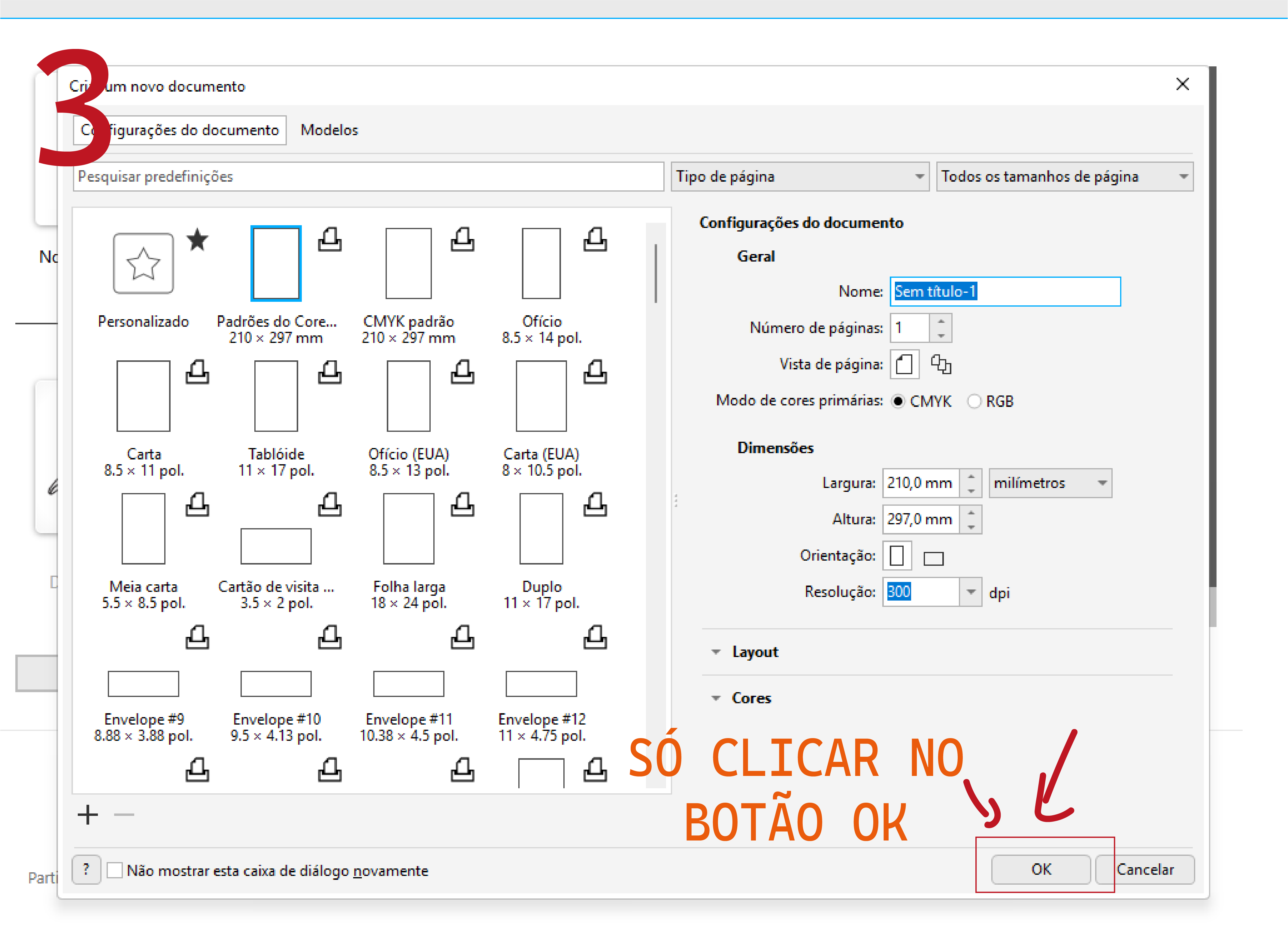 Passo 3: Ajustar o layout na mídia